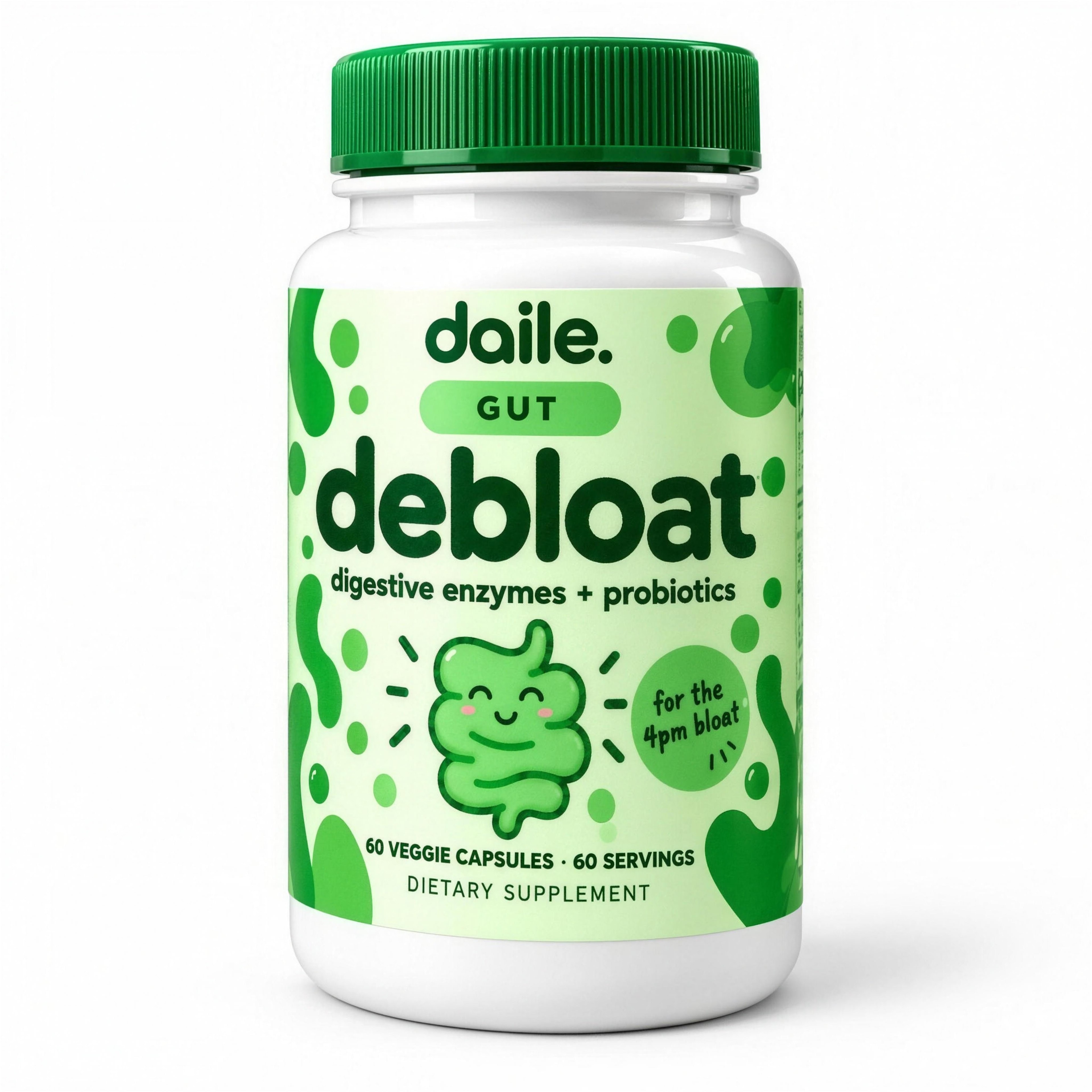 debloat bottle, angled